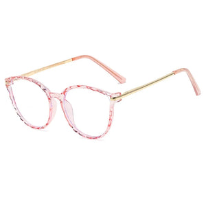 Anti Blue Light Glasses Frames Women Computer Eyewear Popular Cat Eye Glasses Eyeglasses Lady Clear Optical Frame Goggle