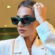 Load image into Gallery viewer, Brand Cat Eye Woman Sunglasses Luxury Design Big Frame Female Sun Glasses Vintage Flower Eyewear Shades UV400 Oculus