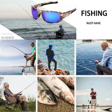 Carica l&#39;immagine nel visualizzatore di Gallery, Camo Polarized Sunglasses Men Women Stress-Resistant Lenses Wind Sand Proof Dark Sun Glasses Male Fishing Cycling UV400