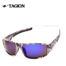 Carica l&#39;immagine nel visualizzatore di Gallery, Camo Polarized Sunglasses Men Women Stress-Resistant Lenses Wind Sand Proof Dark Sun Glasses Male Fishing Cycling UV400