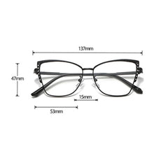 Load image into Gallery viewer, Cat Eye Glasses Ultra-light Glasses Frame Retro Photochromic Eyeglasses Anti-blue Light Eyewear Metal Color-changing