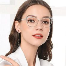 Load image into Gallery viewer, Cat Eye Glasses Ultra-light Glasses Frame Retro Photochromic Eyeglasses Anti-blue Light Eyewear Metal Color-changing