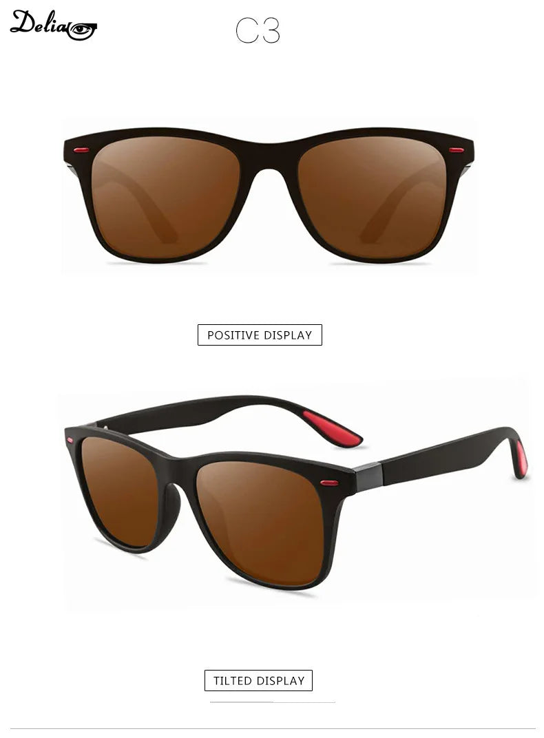 Classic Polarized Sunglasses Men Women Square Sun Glasses Anti-glare Goggle Travel Fishing Cycling Sunglasses UV400