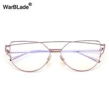 Load image into Gallery viewer, Clear Lens Cat Eye Glasses Frame Women Gold Eyewear Frame Men Eyeglasses Optical Frame Reading Glasses Female WarBLade