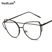 Load image into Gallery viewer, Clear Lens Cat Eye Glasses Frame Women Gold Eyewear Frame Men Eyeglasses Optical Frame Reading Glasses Female WarBLade