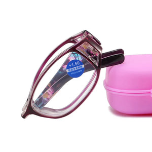Design Blue Light Proof Reading Glasses Men Women Folding Small Glasses Frame PC Black Eyewear Diopter +1.0 to +4.0