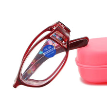 Carica l&#39;immagine nel visualizzatore di Gallery, Design Blue Light Proof Reading Glasses Men Women Folding Small Glasses Frame PC Black Eyewear Diopter +1.0 to +4.0