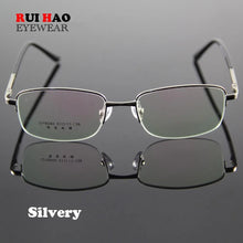 Load image into Gallery viewer, Fashion Eyeglasses Frame Men Spring Temple Rectangle Optical Glasses Frame Half Rimless Eyewear Prescription Spectacles 6040