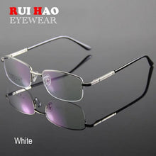 Load image into Gallery viewer, Fashion Eyeglasses Frame Men Spring Temple Rectangle Optical Glasses Frame Half Rimless Eyewear Prescription Spectacles 6040