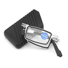 Load image into Gallery viewer, Folding Reading Glasses Foldable Presbyopia Men Women Ultra light Eyewear With Case Anti Blue Light +1.0 to +4.0