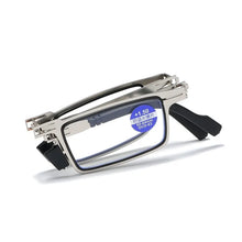 Load image into Gallery viewer, Folding Reading Glasses Foldable Presbyopia Men Women Ultra light Eyewear With Case Anti Blue Light +1.0 to +4.0