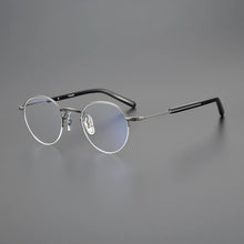 Load image into Gallery viewer, Fashion Half Frame Glasses Frame Men Women Round Titanium Optical Prescription Eyeglasses Myopia Spectacles Read Eyewear Unisex