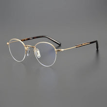 Load image into Gallery viewer, Fashion Half Frame Glasses Frame Men Women Round Titanium Optical Prescription Eyeglasses Myopia Spectacles Read Eyewear Unisex