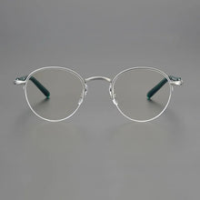 Load image into Gallery viewer, Fashion Half Frame Glasses Frame Men Women Round Titanium Optical Prescription Eyeglasses Myopia Spectacles Read Eyewear Unisex