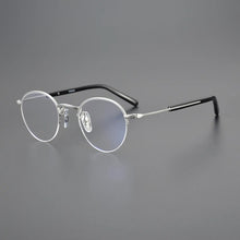 Load image into Gallery viewer, Fashion Half Frame Glasses Frame Men Women Round Titanium Optical Prescription Eyeglasses Myopia Spectacles Read Eyewear Unisex