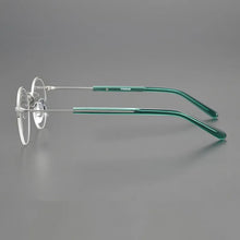Load image into Gallery viewer, Fashion Half Frame Glasses Frame Men Women Round Titanium Optical Prescription Eyeglasses Myopia Spectacles Read Eyewear Unisex
