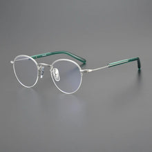 Load image into Gallery viewer, Fashion Half Frame Glasses Frame Men Women Round Titanium Optical Prescription Eyeglasses Myopia Spectacles Read Eyewear Unisex