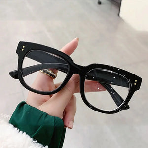 Leopard Print Eyewear Anti-UV Blue Rays Glasses Square Frame Computer Goggles Transparent Eyeglasses Vision Care