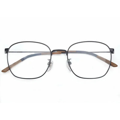 Lightweight Spun Gold Metal Frame 54-20-150 Unisex Square Optical Glasses Fullrim Multi-Color Patchwork Tip for Pr