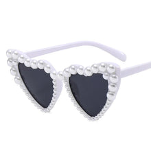 Load image into Gallery viewer, Love Heart Pearl Sunglasses Women Vintage Unique Luxury Brand Party Street Sun Glasses Female Shades Eyewear UV400