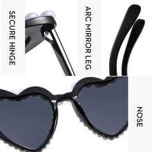 Load image into Gallery viewer, Love Heart Pearl Sunglasses Women Vintage Unique Luxury Brand Party Street Sun Glasses Female Shades Eyewear UV400