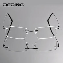 Load image into Gallery viewer, Fashion Man Women Rimless Titanium Glasses Frames Clear Lens Optical Glasses Frame titanio gafas sin montura marco DD1353
