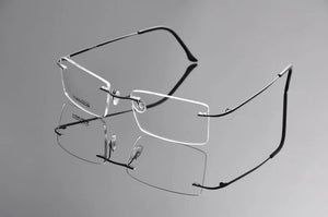 Fashion Man Women Rimless Titanium Glasses Frames Clear Lens Optical Glasses Frame titanio gafas sin montura marco DD1353