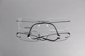 Fashion Man Women Rimless Titanium Glasses Frames Clear Lens Optical Glasses Frame titanio gafas sin montura marco DD1353