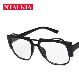 Fashion Men Women Polygonal Irregular Glasses Transparent no degree clear lens Sunglasses armacao de oculos de grau para mulher