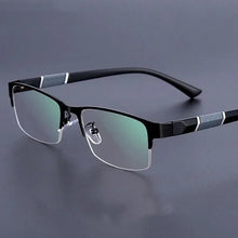 Load image into Gallery viewer, Men&#39;s Business Reading Glasses Retro Half Frame High Definition Presbyopia Eyeglasses Unisex Square Far-sighted Glasses
