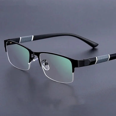 Men's Business Reading Glasses Retro Half Frame High Definition Presbyopia Eyeglasses Unisex Square Far-sighted Glasses