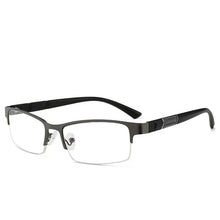 Load image into Gallery viewer, Men&#39;s Business Reading Glasses Retro Half Frame High Definition Presbyopia Eyeglasses Unisex Square Far-sighted Glasses