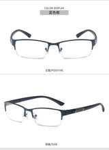 Load image into Gallery viewer, Men&#39;s Business Reading Glasses Retro Half Frame High Definition Presbyopia Eyeglasses Unisex Square Far-sighted Glasses