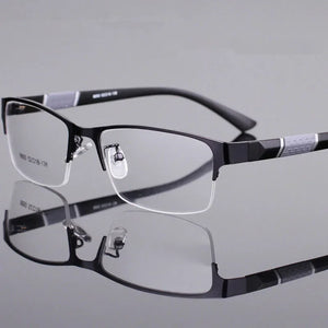 Men's Business Reading Glasses Retro Half Frame High Definition Presbyopia Eyeglasses Unisex Square Far-sighted Glasses