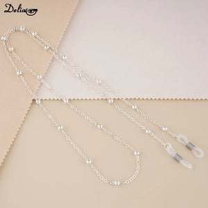 Metal Men Women Eyeglass Chains Sunglasses Reading Beaded Glasses Chain Eyewears Cord Strap Rope Female Glasses Chain