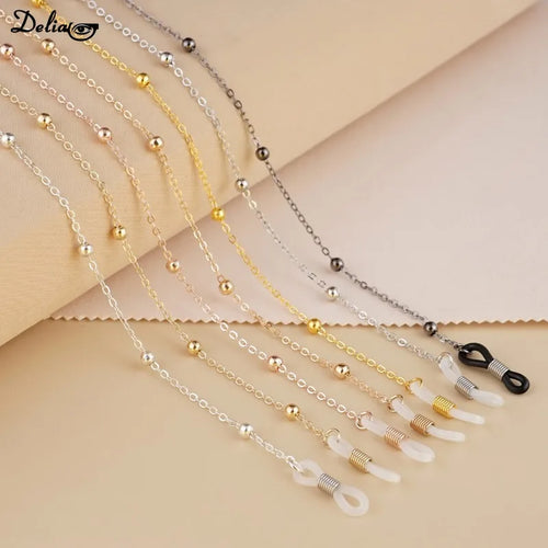 Metal Men Women Eyeglass Chains Sunglasses Reading Beaded Glasses Chain Eyewears Cord Strap Rope Female Glasses Chain