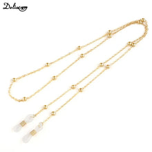 Carica l&#39;immagine nel visualizzatore di Gallery, Metal Men Women Eyeglass Chains Sunglasses Reading Beaded Glasses Chain Eyewears Cord Strap Rope Female Glasses Chain