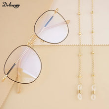 Carica l&#39;immagine nel visualizzatore di Gallery, Metal Men Women Eyeglass Chains Sunglasses Reading Beaded Glasses Chain Eyewears Cord Strap Rope Female Glasses Chain