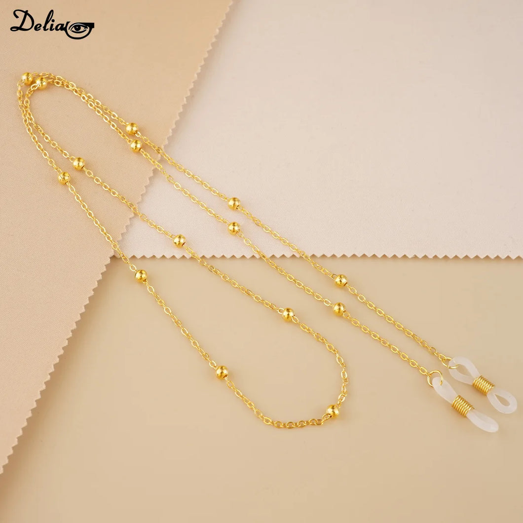 Metal Men Women Eyeglass Chains Sunglasses Reading Beaded Glasses Chain Eyewears Cord Strap Rope Female Glasses Chain