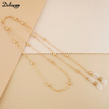 Carica l&#39;immagine nel visualizzatore di Gallery, Metal Men Women Eyeglass Chains Sunglasses Reading Beaded Glasses Chain Eyewears Cord Strap Rope Female Glasses Chain
