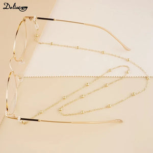 Metal Men Women Eyeglass Chains Sunglasses Reading Beaded Glasses Chain Eyewears Cord Strap Rope Female Glasses Chain