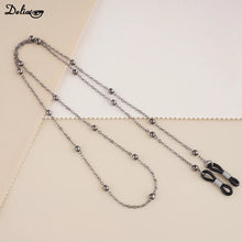 Carica l&#39;immagine nel visualizzatore di Gallery, Metal Men Women Eyeglass Chains Sunglasses Reading Beaded Glasses Chain Eyewears Cord Strap Rope Female Glasses Chain