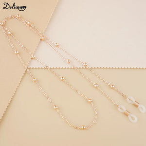 Metal Men Women Eyeglass Chains Sunglasses Reading Beaded Glasses Chain Eyewears Cord Strap Rope Female Glasses Chain