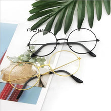 Load image into Gallery viewer, Ultra Light Decorative Glasses Round Retro No Degree Metal Decoration Flat Unisex Glasses