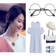 Load image into Gallery viewer, Ultra Light Decorative Glasses Round Retro No Degree Metal Decoration Flat Unisex Glasses