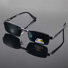 Load image into Gallery viewer, Fashion Optical Eyeglasses Frame Half Rimless Glasses Frame Men Women Alloy Frame and Polarized Sunglasses Clip On