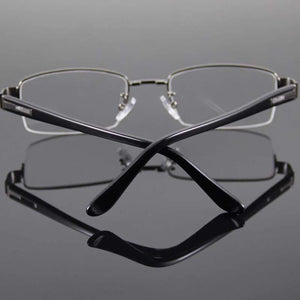 Fashion Optical Eyeglasses Frame Half Rimless Glasses Frame Men Women Alloy Frame and Polarized Sunglasses Clip On