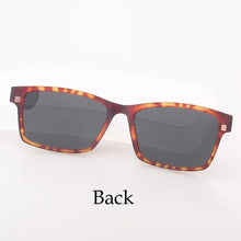 Load image into Gallery viewer, Optical Eyeglasses Frame Leopard Spectacles Rectangle Glasses Frame Prescription Glasses Polarized sunglasses clip on