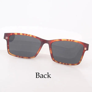 Optical Eyeglasses Frame Leopard Spectacles Rectangle Glasses Frame Prescription Glasses Polarized sunglasses clip on