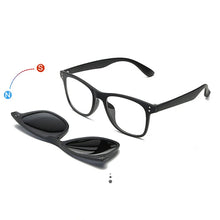 Load image into Gallery viewer, Optical Spectacle Frame Men Women Myopia With 5 Clip On Sunglasses Polarized Magnetic Glasses For Male Eyeglasses RS1019